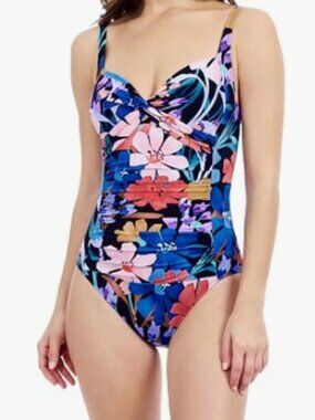 Profile by Gottex Melody Women's Multi-Color Sweetheart Twist Front Swimsuit US6